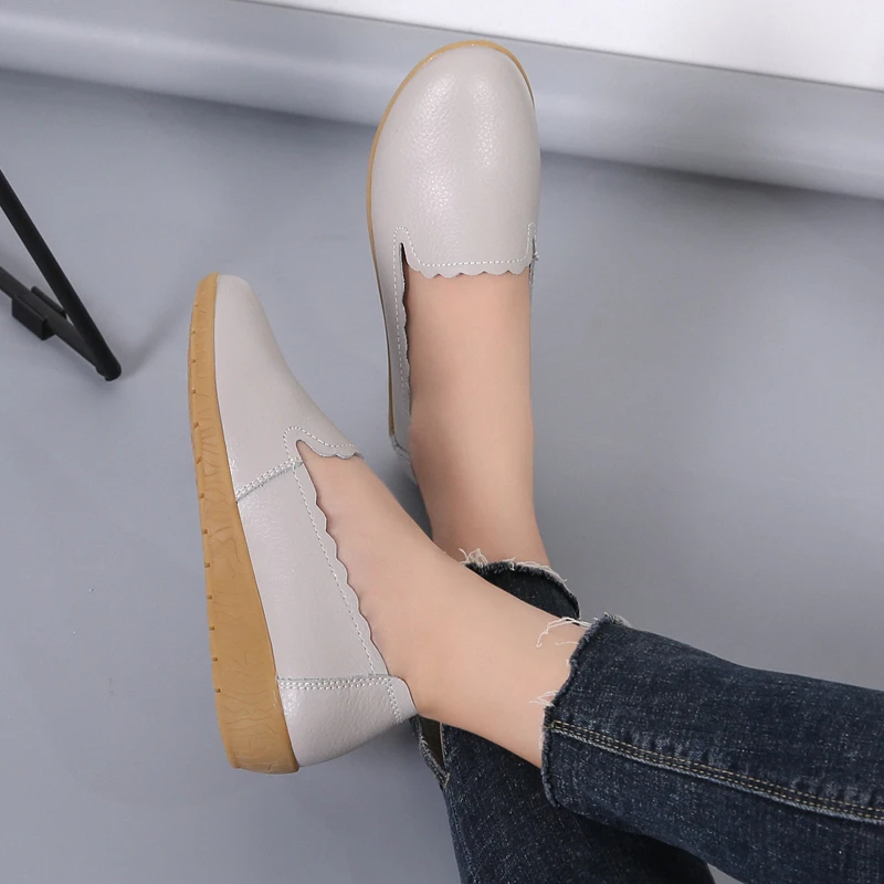 Весенние женские слипоны на плоской подошве Цвет зеленый tufli scarpe donna Повседневная