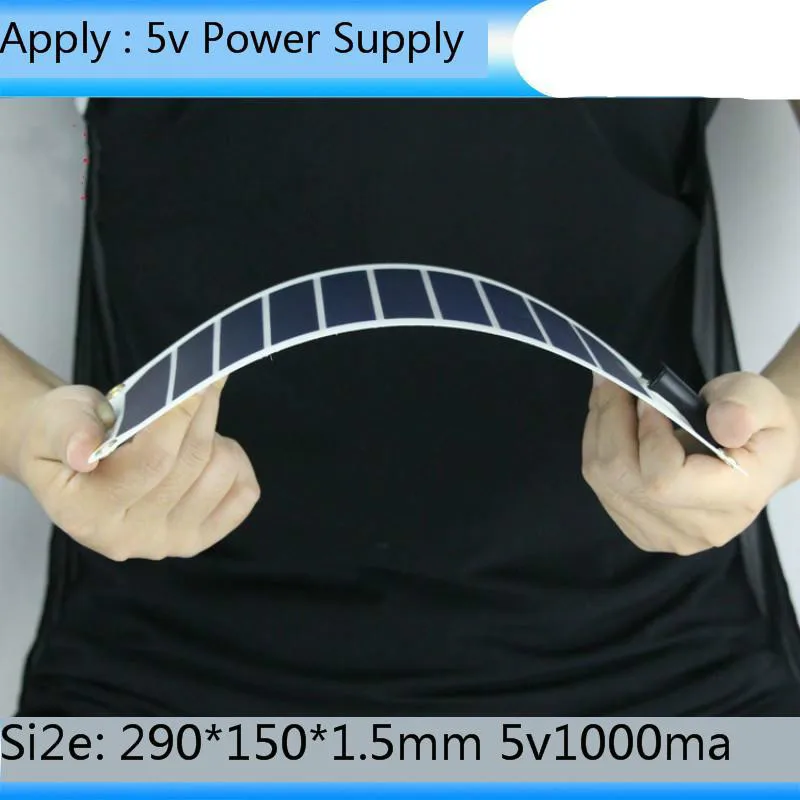 Гибкая однокристальная солнечная панель 5V1000mA5W для альпинизма путешествий