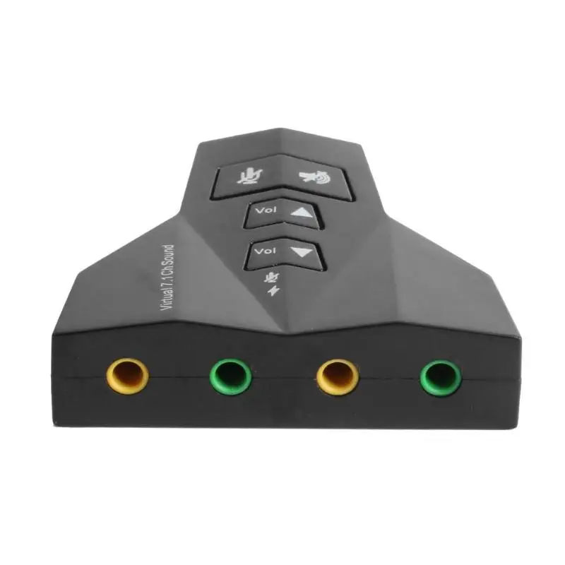 ALLOYSEED двойной микрофон гарнитура 3D Аудио карта конвертер Звуковая Виртуальная 7 1