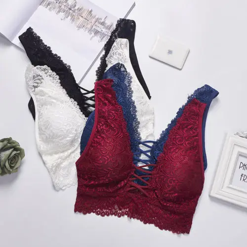 Женское сексуальное нижнее белье кружевной бюстгальтер без косточек майка