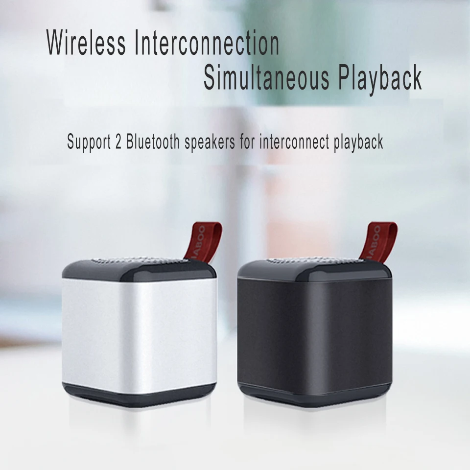 Портативный Мини Bluetooth динамик с басами беспроводной 4 1 Встроенный микрофон