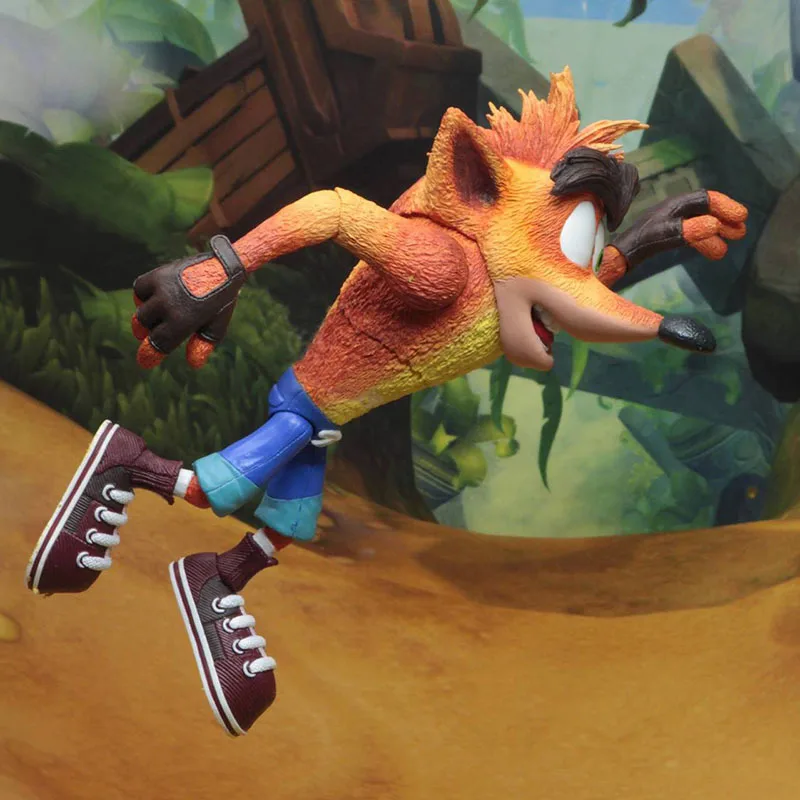 Crash Bandicoot подвижная фигурка 1/8 Масштаб Окрашенные рис Рисунок игрушка мобильный