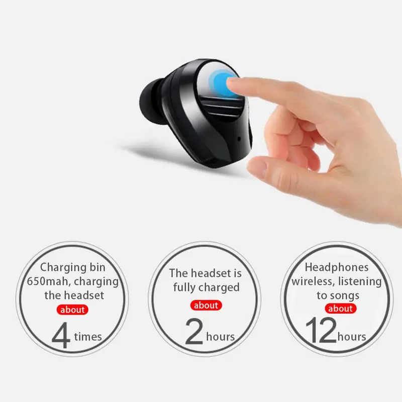 Беспроводная bluetooth гарнитура TWS зарядка бен мини невидимый бинауральный в ухо