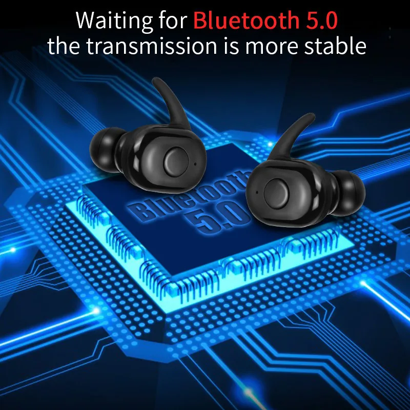 Наушники Bluetooth настоящие беспроводные наушники стерео со встроенным HD