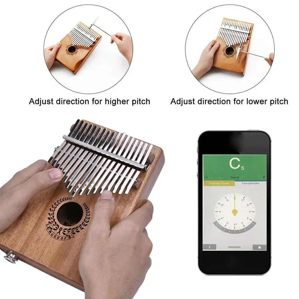 Kalimba Mbira moupor набор аксессуаров с чехлом и 3 м кабелями|Пианино| |