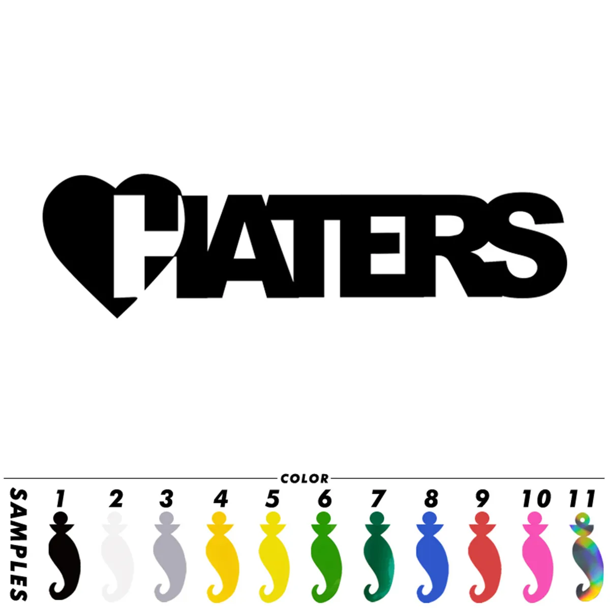 Наклейка на бампер с надписью LOVE HATERS|Наклейки автомобиль| |