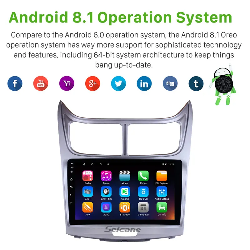 Seicane Android 10.0 9 inch GPS Car Radio For 2010 2011 2012 2013 Sail Wifi Touchscreen Multimedia Player Support RDS DVR | Автомобили и