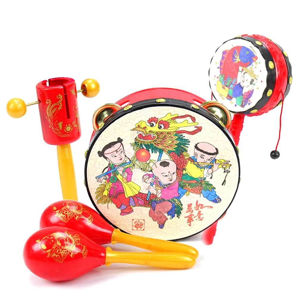 5 шт./компл. Набор музыкальных игрушек в виде барабана музыкальные инструменты