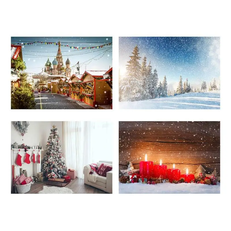 Рождественская тема водонепроницаемый тонкий виниловый настенный Фон Ткань