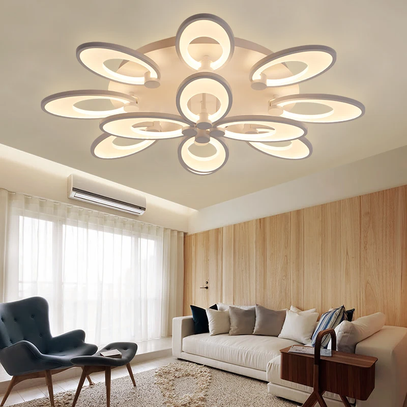 Роскошный обеденный Гостиная Спальня гостиная акриловый цветок Dimmable светильник