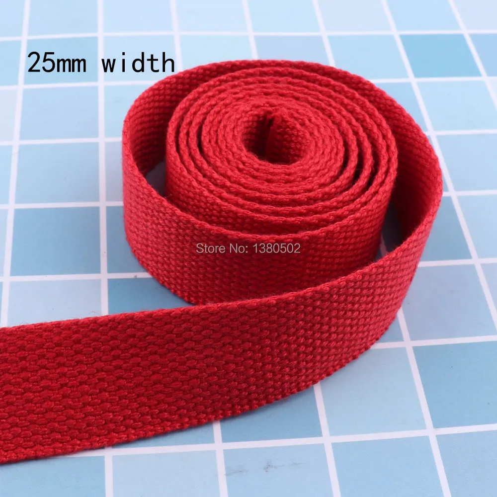 10yards 25mm 1&quot width Red Color Canvas Webbing Fabric Strap Ribbon for Tape Bag garment accessories | Дом и сад