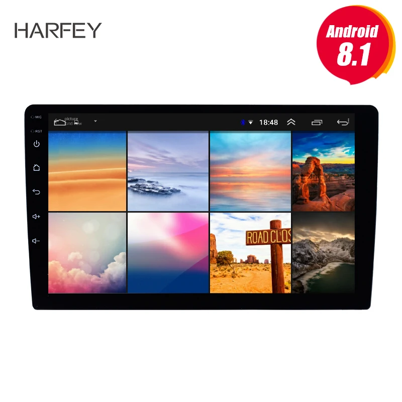 

Универсальный Автомобильный мультимедийный плеер Harfey, сенсорный экран 9 дюймов, 2din, Android 8,1, HD, bluetooth, GPS-навигация, Wi-Fi