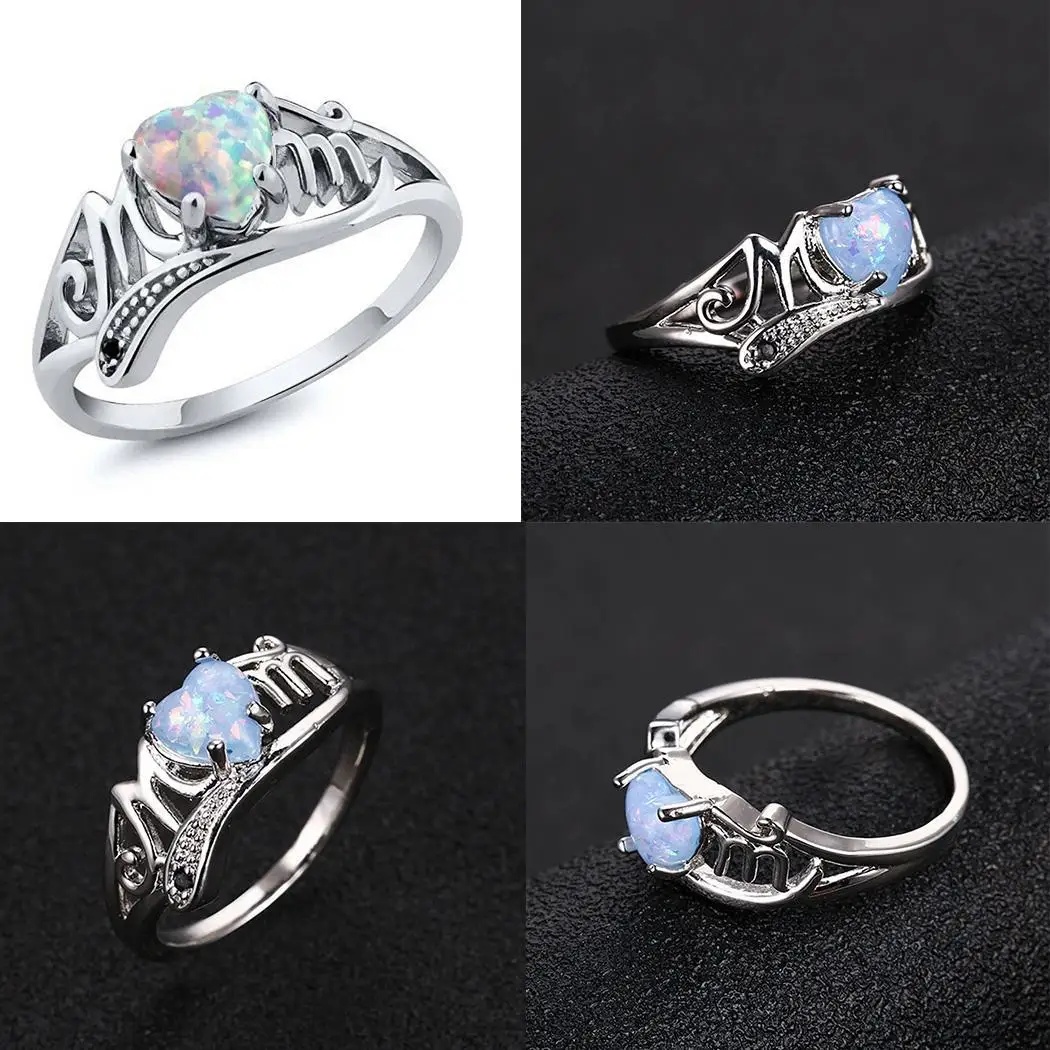New Women Fashion Casual Artificial Gem Jewelry Charm Silver Wedding Ring | Украшения и аксессуары