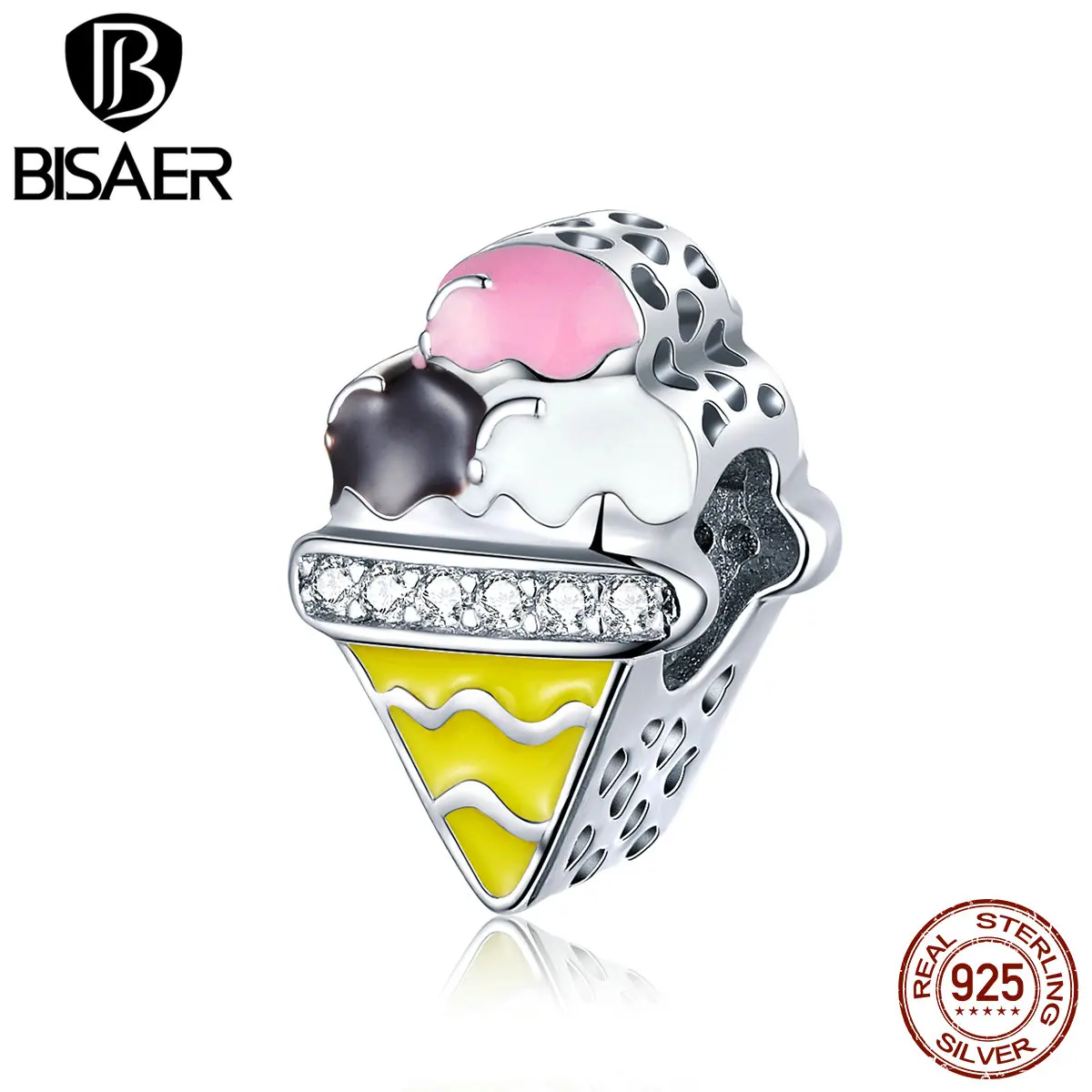 BISAER хит продаж очаровательные 925 Оригинальные милые красочные заколки для
