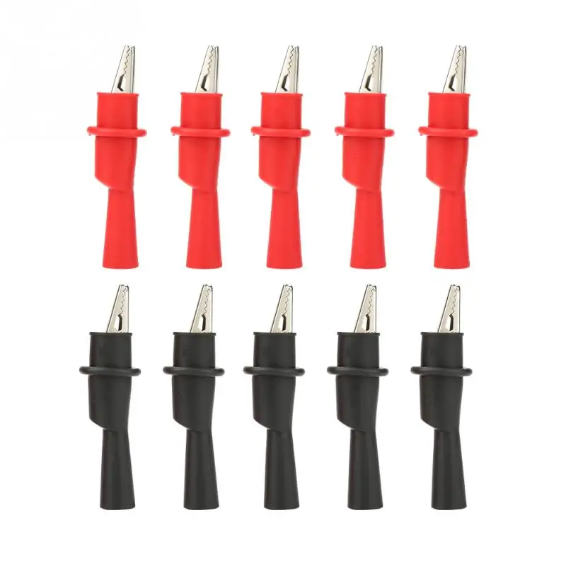 

10pcs Insulation Metal Crocodile Clips Electric Test Accessories for Multimeter P2008 Welding and Assembly Crocodile Clip
