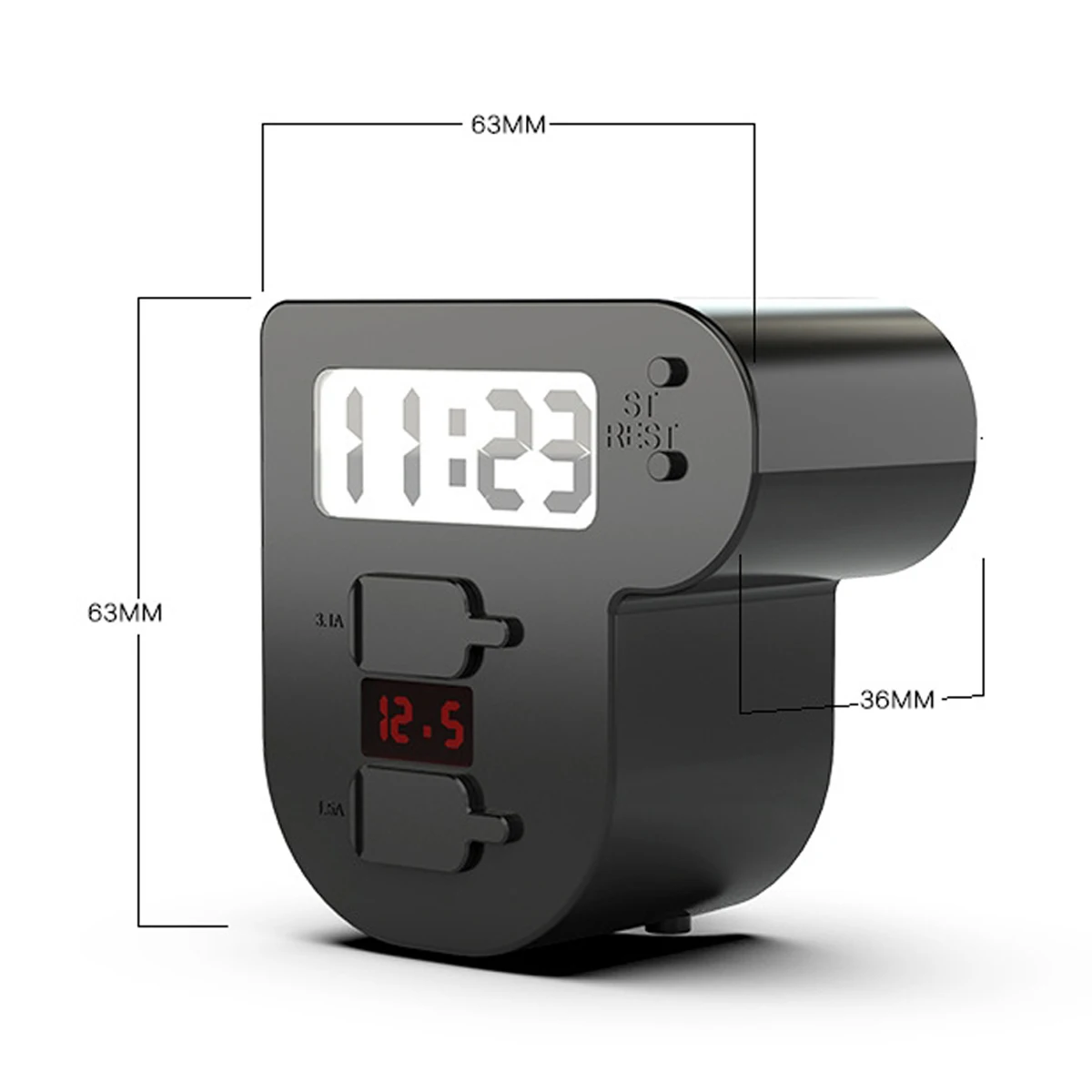 

Waterproof Motorbike Motorcycle Handlebar Charger Adapter 12V-24V with Dual USB Port 5V 1A/2.1A Power Supply Socket