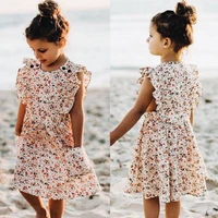 summer toddler kid baby girl dress ruffle casual tutu floral princess dresses sundress kids clothes 2 7 y
