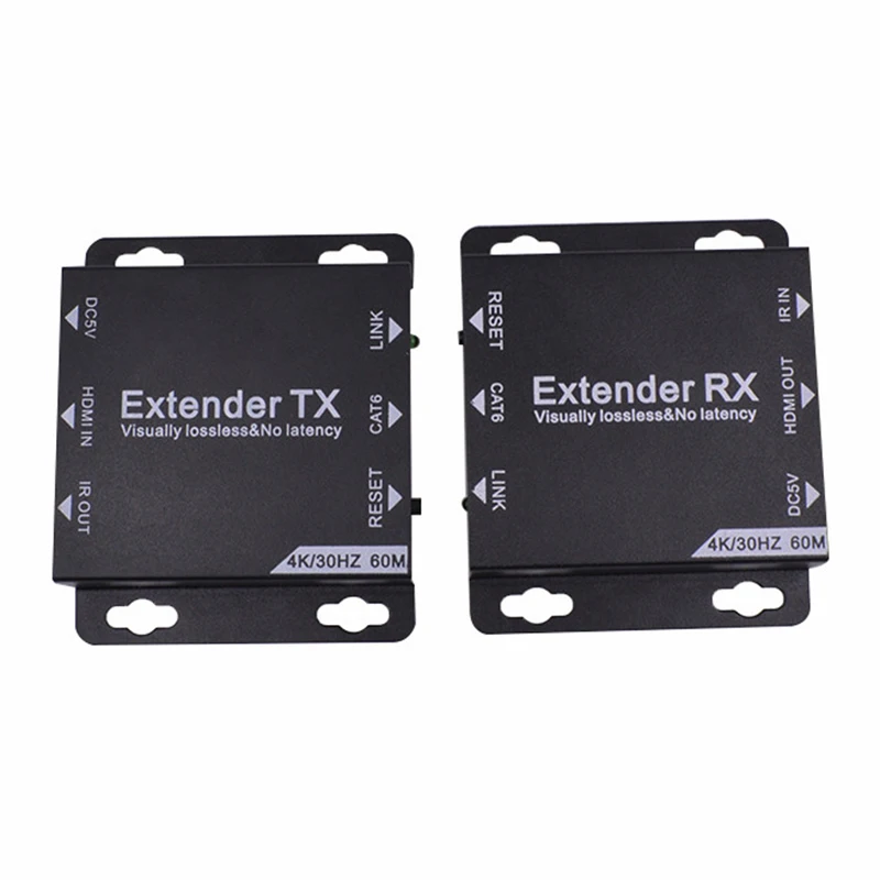 4K HDMI удлинитель 60 м RJ45 передатчик TX/RX с ИК через CAT6 Ethernet кабель Поддержка 1 3 1080P для