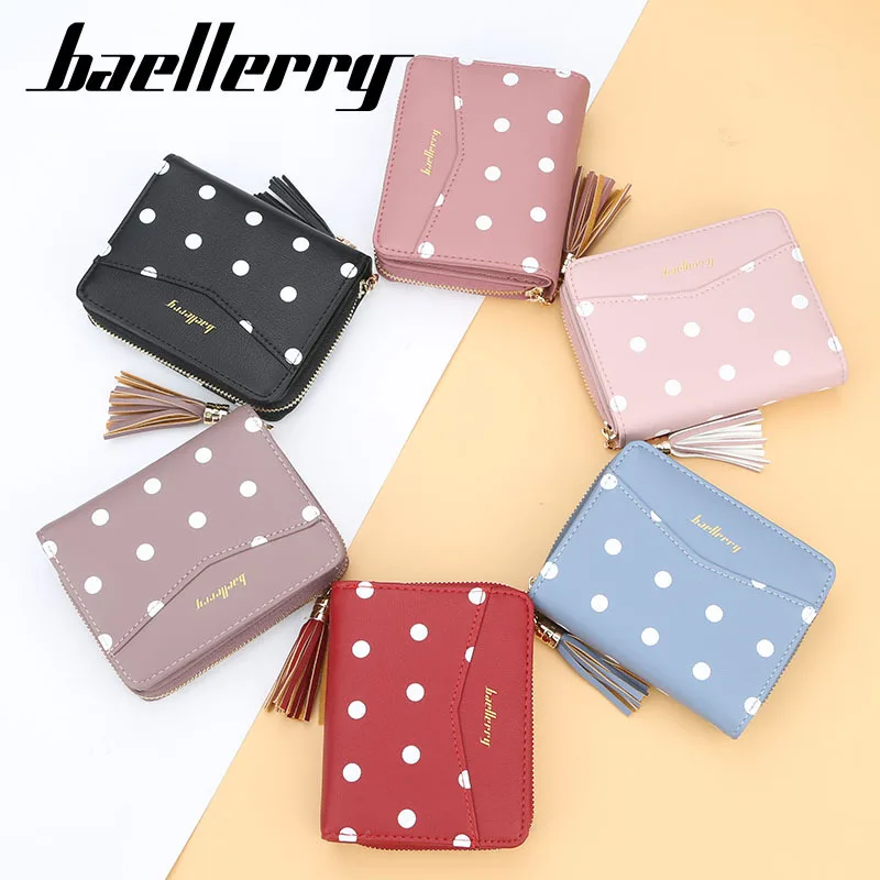 Короткий кошелек Baellerry простой маленький женский высококачественный на молнии с
