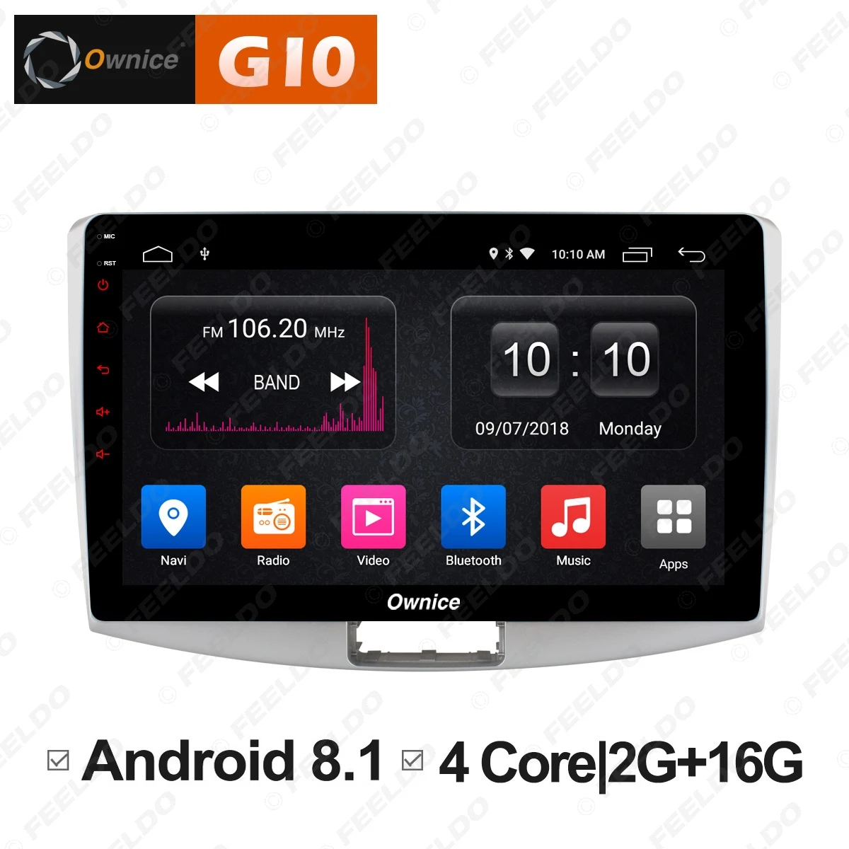 FEELDO 10 1 &quot2.5D Nano IPS экран Android 6 0 Octa Core/DDR3 2G/32G/4G LTE автомобильный медиаплеер для Volkswagen