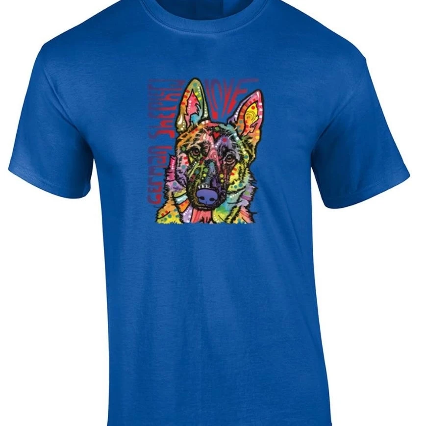 Пособия по немецкому языку овчарка любовь футболка Dean Russo собака лицензированный