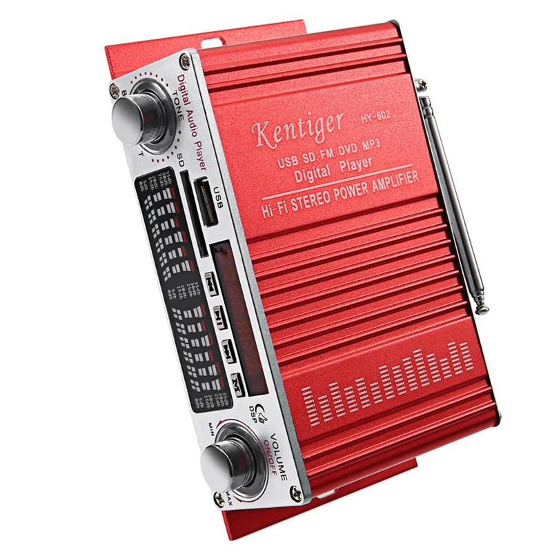 Портативный мини-усилитель Kentiger Hi-Fi стерео усилитель мощности с Fm ИК-управлением