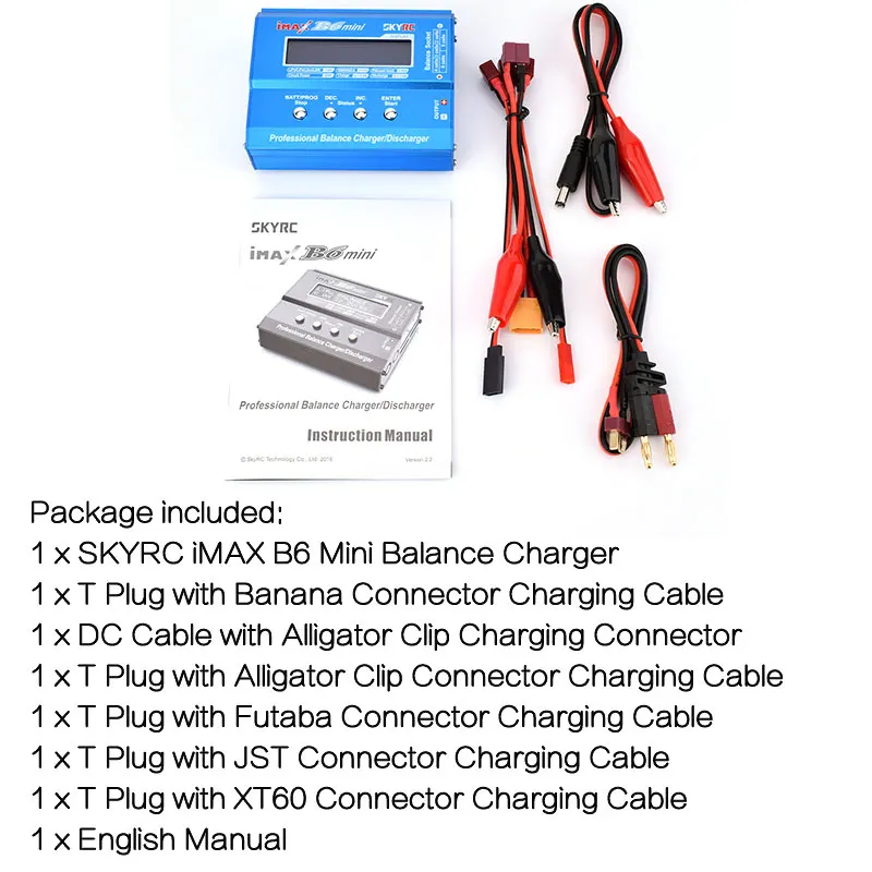 Балансирующее зарядное устройство SKYRC iMAX B6 Mini 60 Вт для 1-6S LiPo i-ion LiFe LiHV Nimh Nicd PB RC