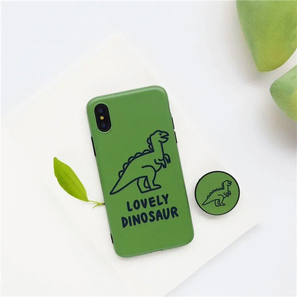 Ring air bag Stand holder dinosaur case for i phone X XR XS Max Expanding Grip For 6 6s 7 8 7plus |
