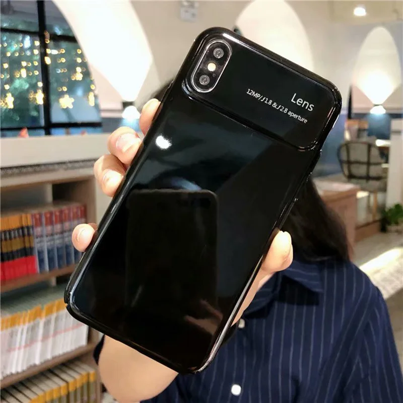 Роскошный зеркальный Тонкий чехол для телефона iPhone 7 8 жесткий акриловый из