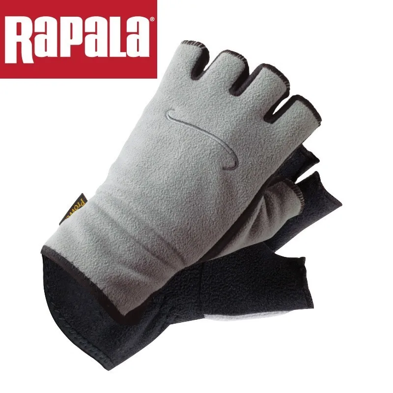 Перчатки Rapala шерстяные флисовые для рыбалки удобные нескользящие митенки без