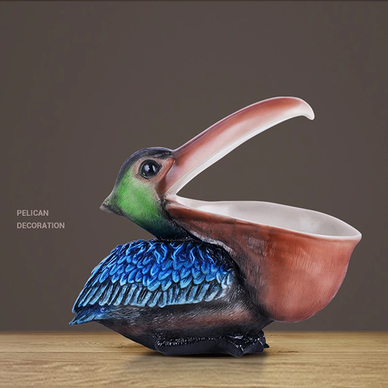 Nordic Jewelry Key Storage Resin Big Bird Crafts Decoration Bedroom Livingroom Entrance Office Table Toucan Ornament | Дом и сад