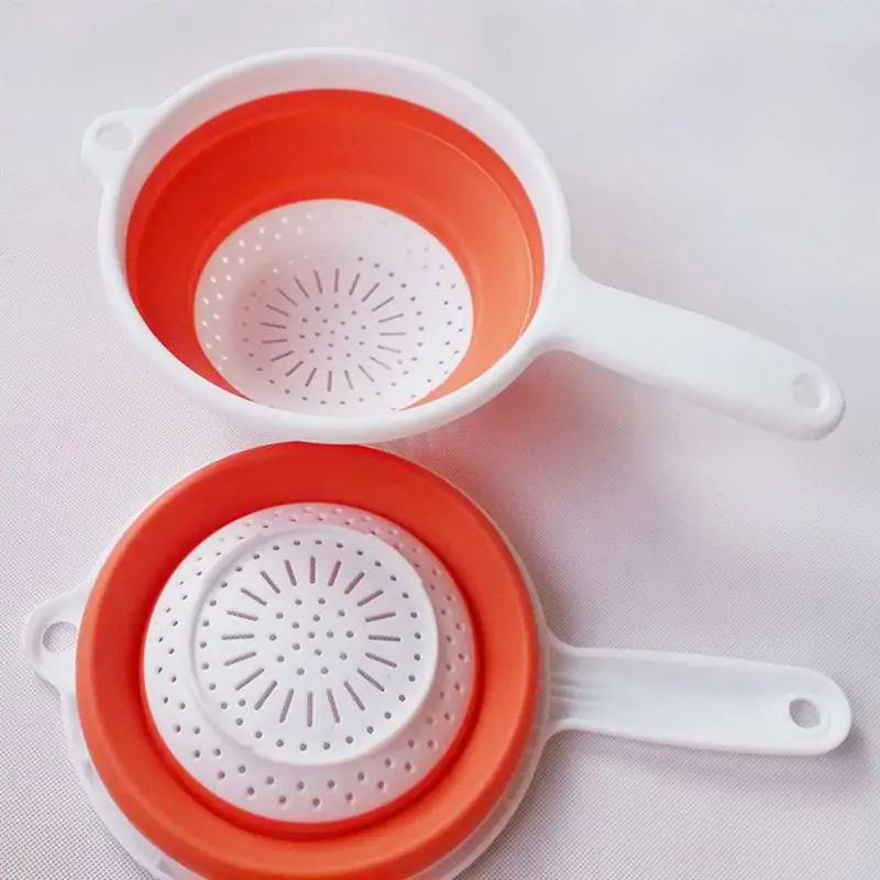 Многофункциональная силиконовая складная пластиковая корзина для крышек овощей