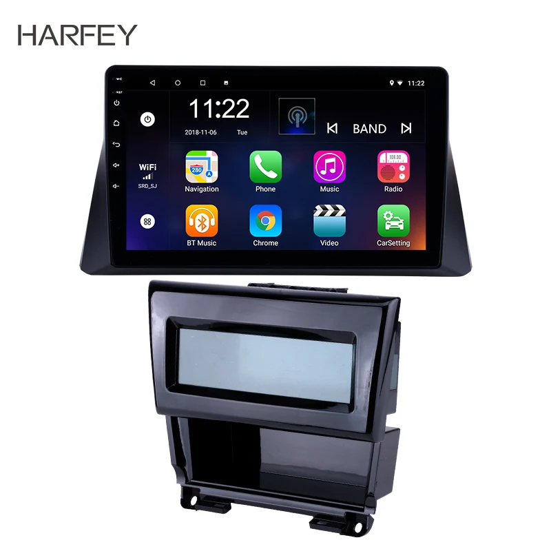 Harfey 10 1 дюймов 2Din автомобильный радио головное устройство Android 8 GPS Navi