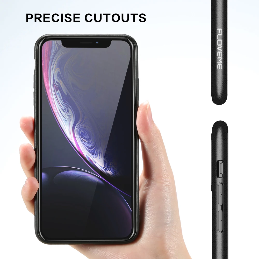 FLOVEME Оригинальный чехол для телефона iPhone X XR XS Max 7 8 6 мягкие чехлы из искусственной
