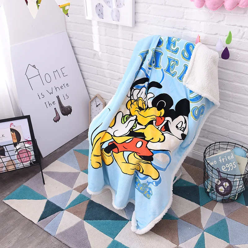 Новинка 2021 зимнее детское одеяло Disney фланелевое мультяшный Детский ковер из