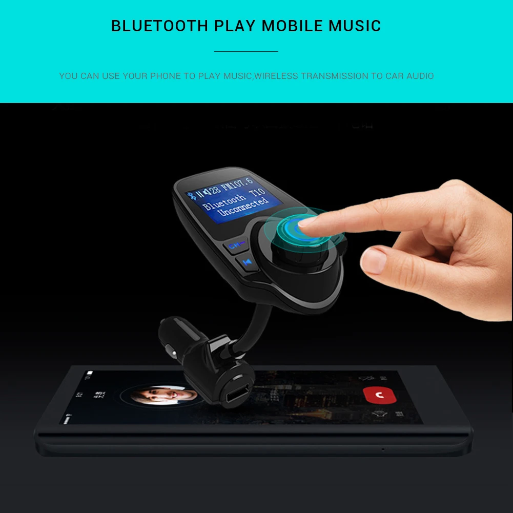 Автомобильный MP3 плеер с большим экраном и Bluetooth fm передатчик функцией громкой
