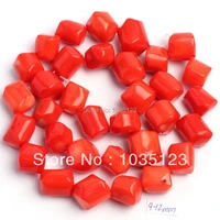 high quality 9 10mm orange sea bamboo coral freeform shape loose beads strand 38cm