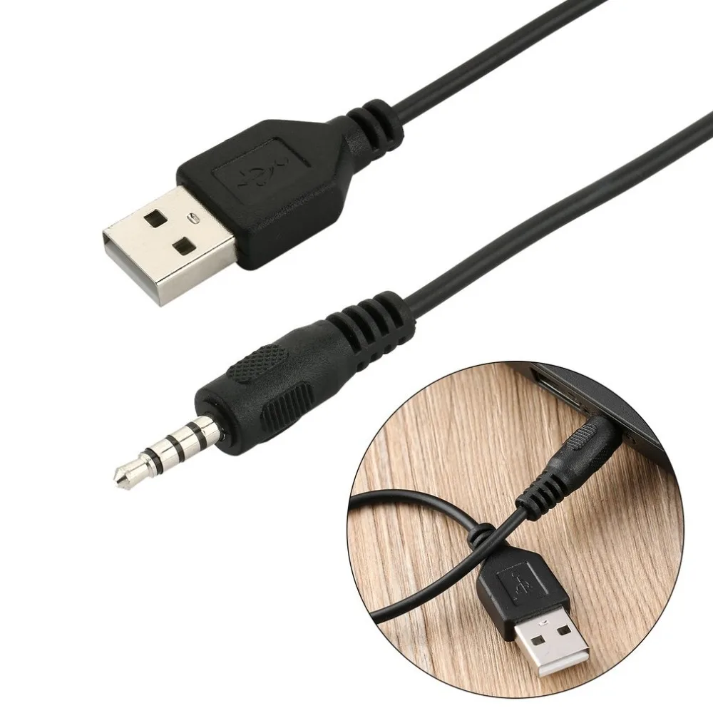Конвертер адаптер портативный размер авто аудио AUX ММ 3 5 мм штекер USB кабель для