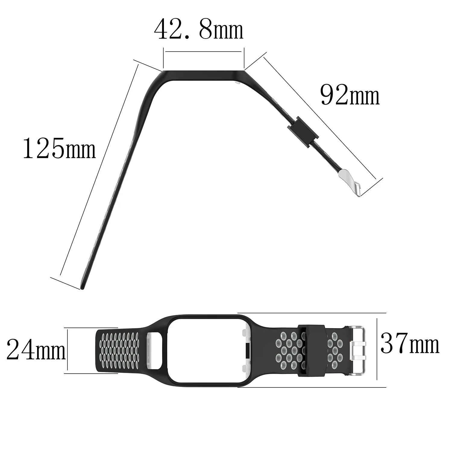 Сменный силиконовый ремешок для часов TomTom Runner 2 / 3 Spark/3 Sport gps серии