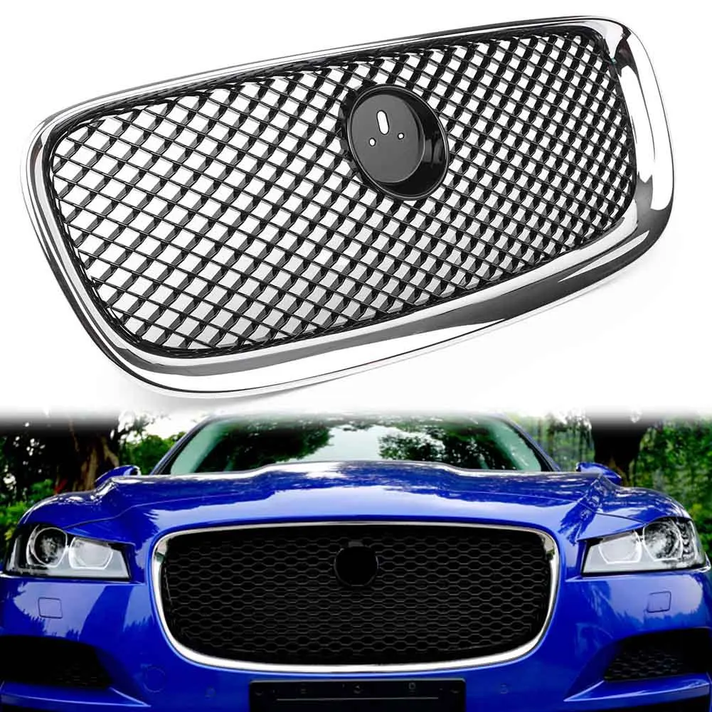 XF XFR 2014 2015 передний бампер верхняя сетчатая решетка гриль для Jaguar 2012 2013 14 15