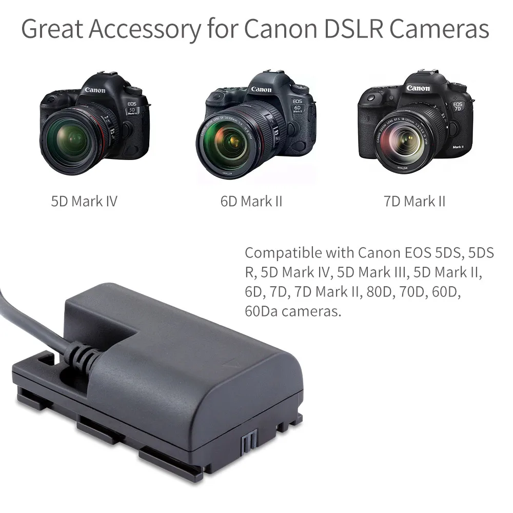 Аккумуляторная батарея Feelworld LP E6 для F5 S55 FW568 MA5 мониторов Canon 5D4 5DSR 5D2 5D3 6D 60D 7D 7D2 70D 80D