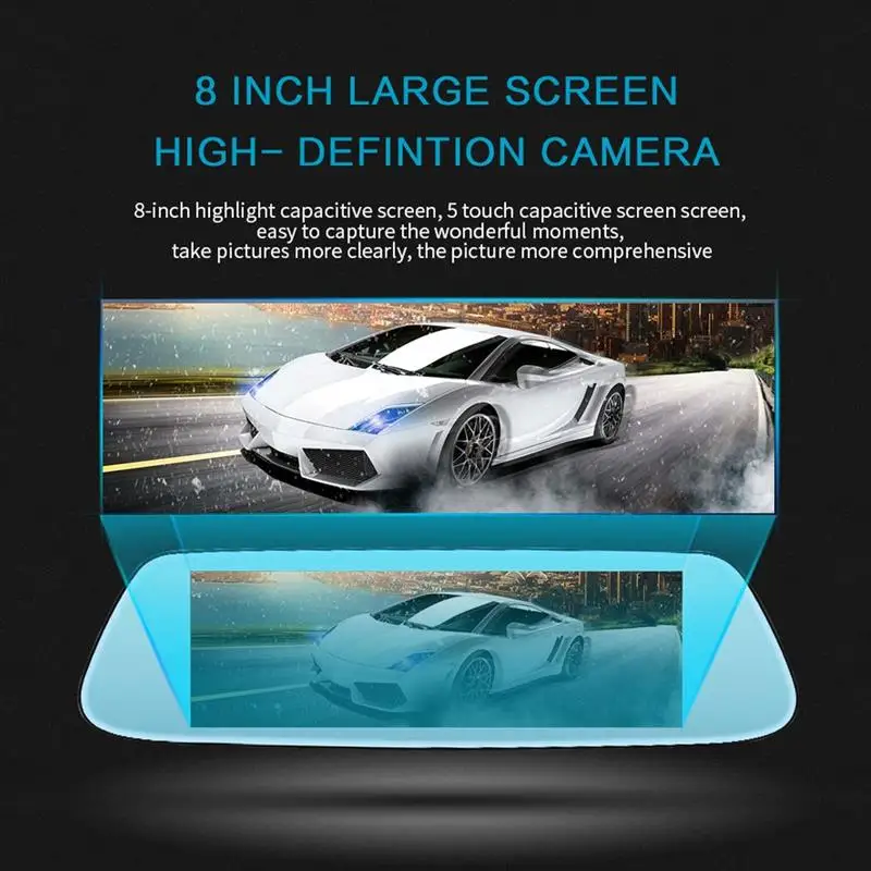 Автомобильный видеорегистратор Onever с двойным объективом 1080P зеркало заднего
