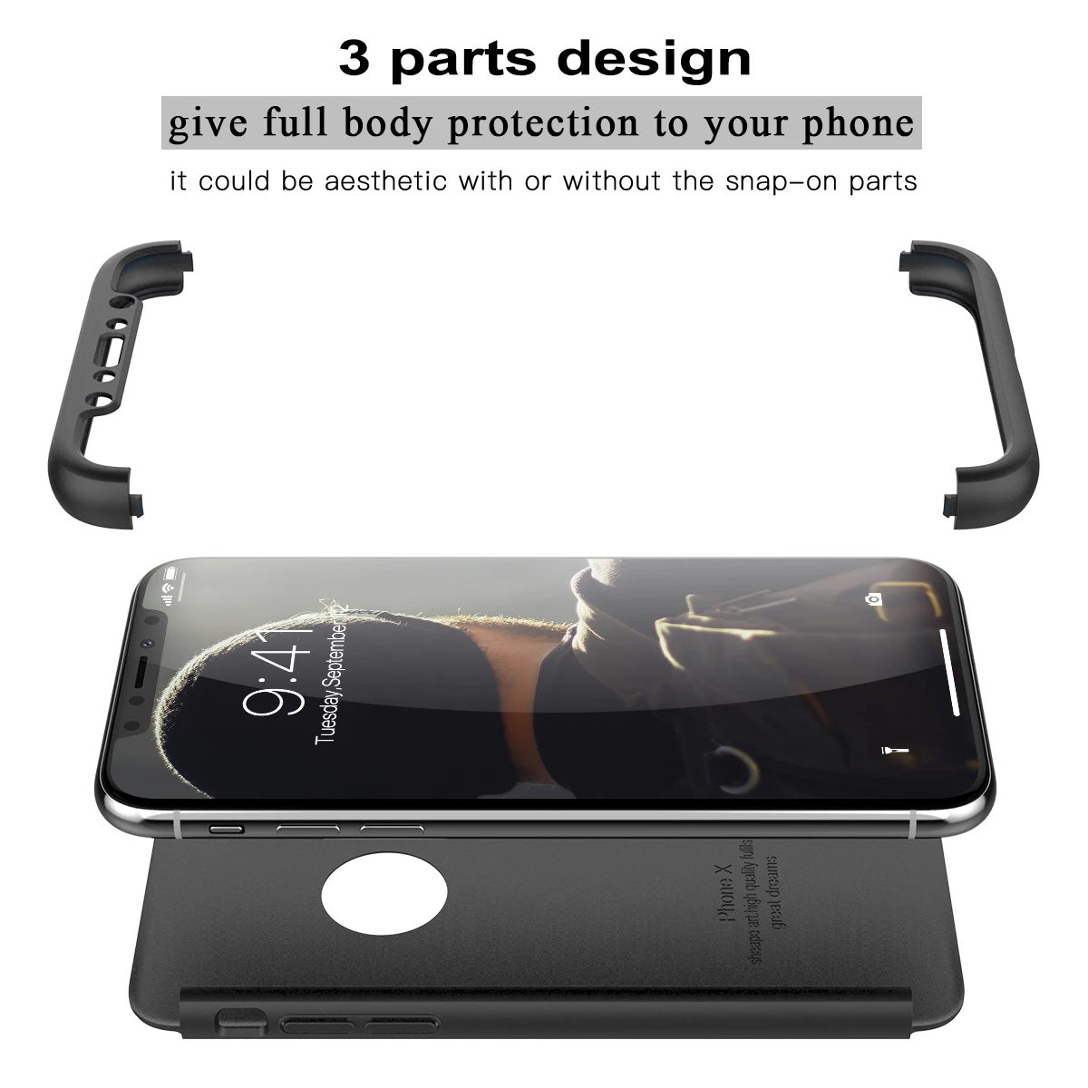 Роскошный Жесткий чехол из поликарбоната для Iphone X Xs 6 6s 7 Plus с полной защитой на 360