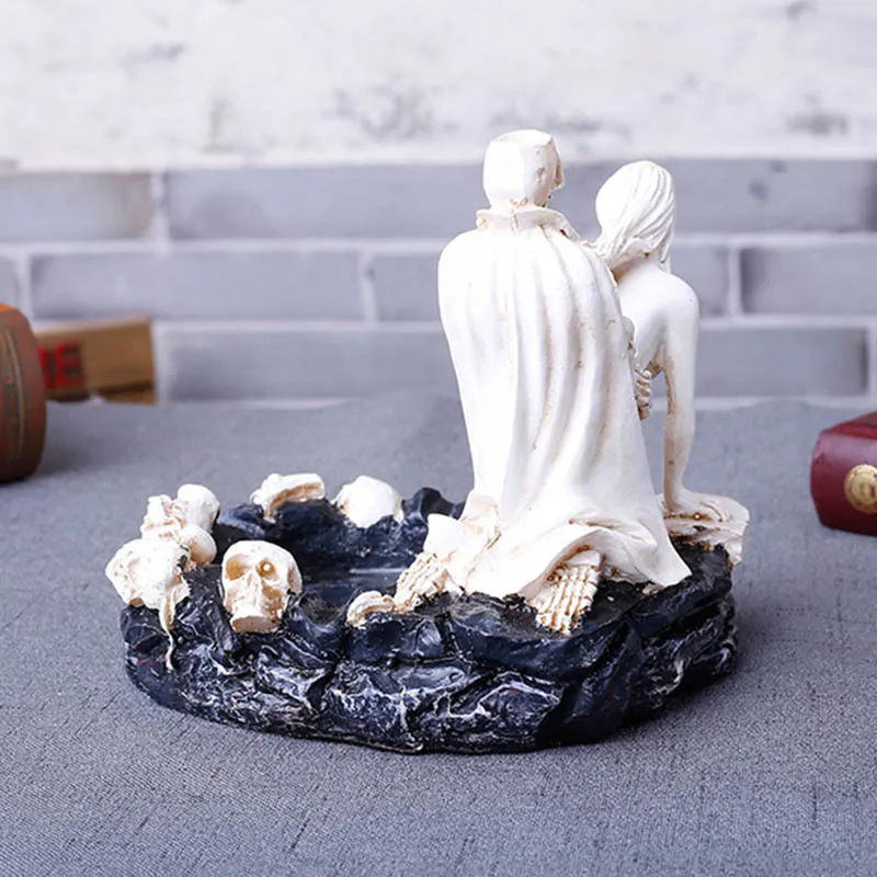 

New Skull Ashtray Resin Crafts Retro Home Decoration Accessories Ashtray Desktop Storage Box To Send Boyfriend Birthday Gift