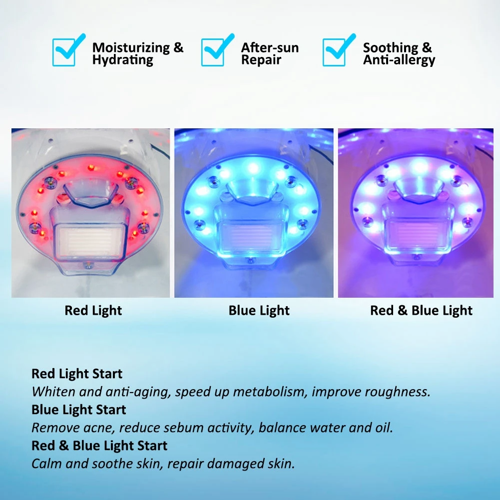 LED красный и синий свет омолаживающая маска для кожи спа водородная Кислородная