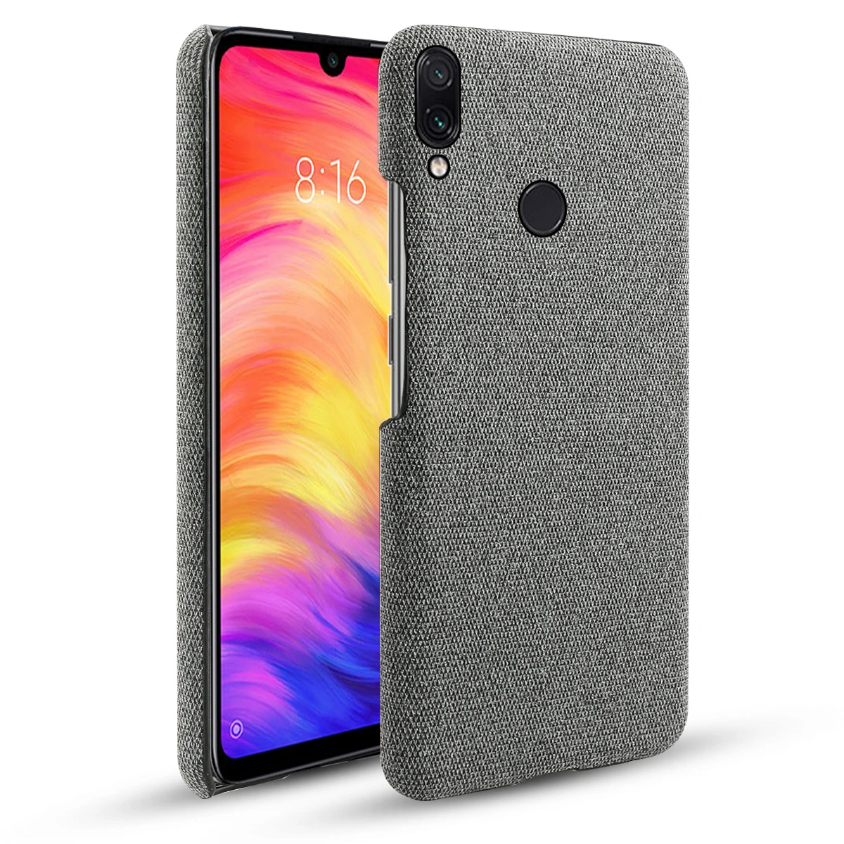 Чехол для Xiaomi Redmi Note 7 Pro Тонкий ретро тканевый чехол из ткани с защитой от царапин