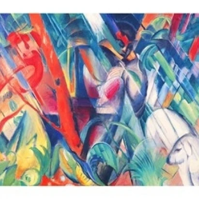 В дождь 1912 плакат печать Франца Марка (36x24) | Дом и сад