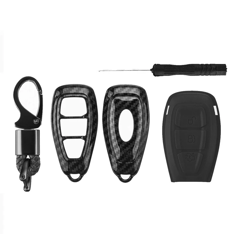 Чехол для ключа из углеродного волокна чехол с прямой защелкой полированное