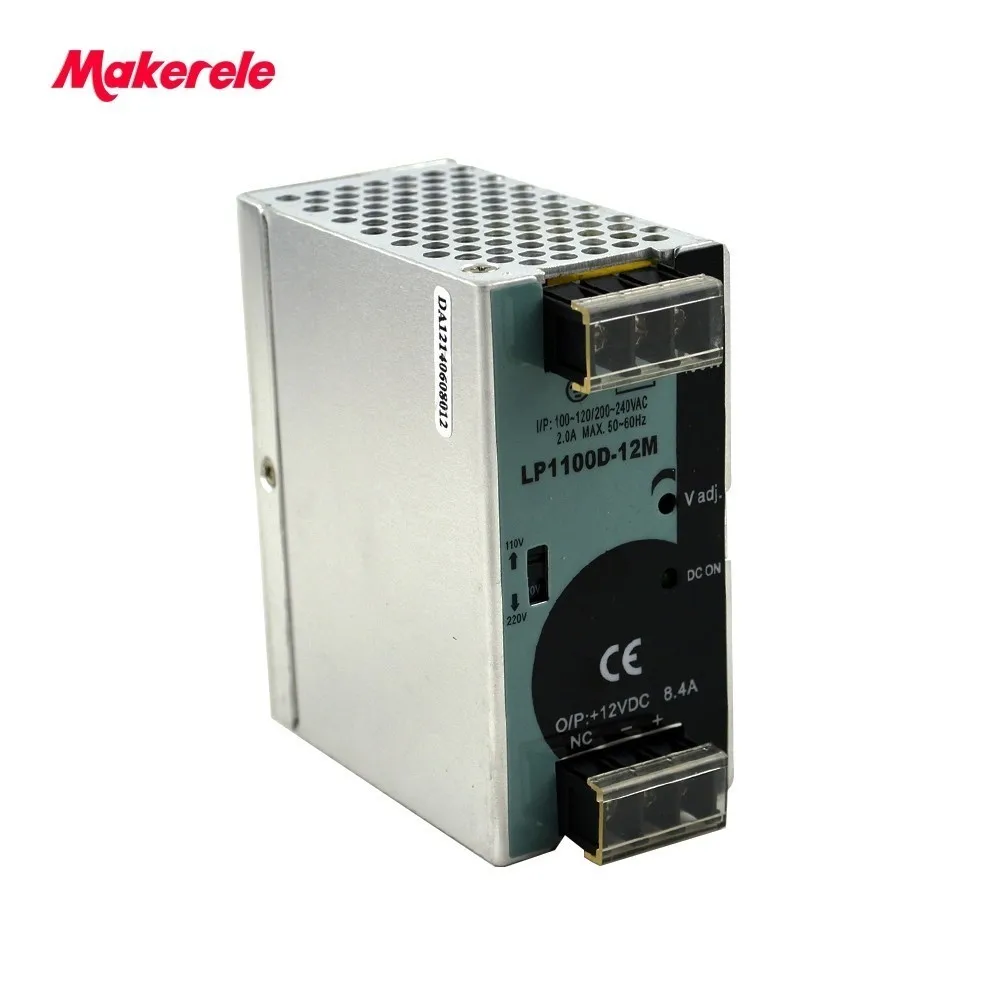 12VDC 8.3A 100W Din рейка импульсный источник питания Ac dc 12 вольт Бесплатная доставка