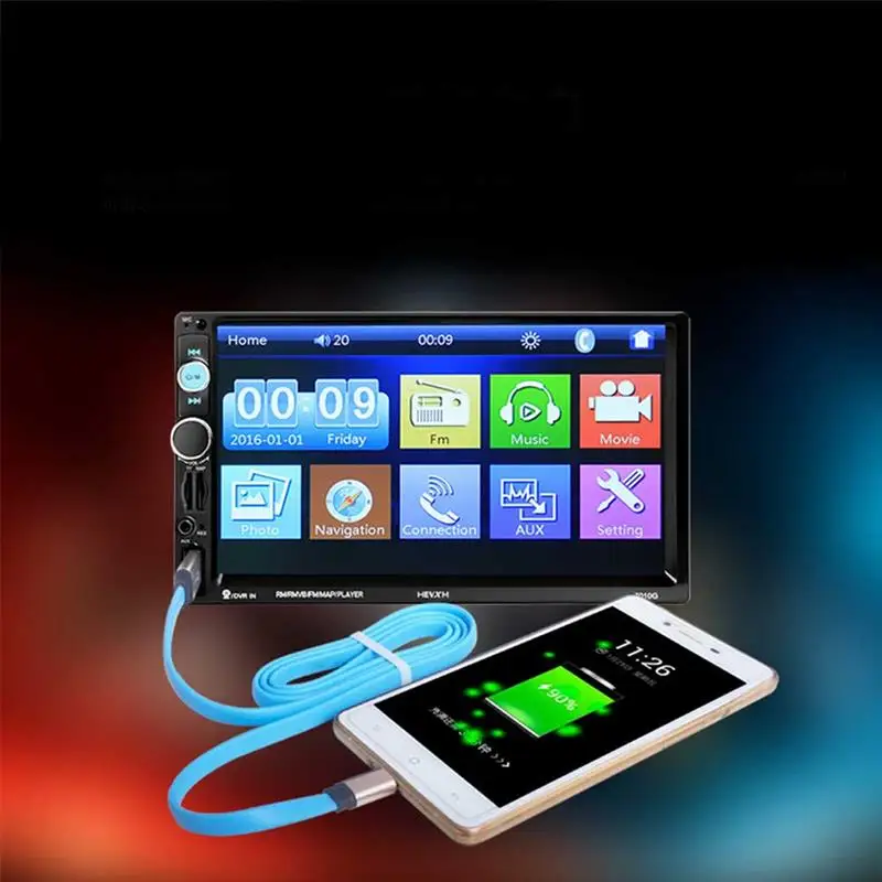 7 inch TFT HD Touch Screen MP5 Player with Video Input Function USB 2.0 Port 1080P Rearview Camera Univeral For Cars | Автомобили и